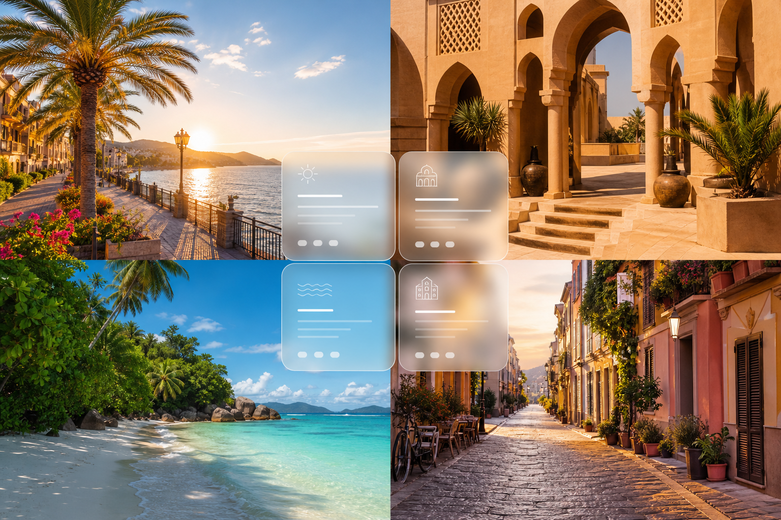 AI-assisted shortlist of winter sun destinations with flexible dates, route options, and travel planning notes